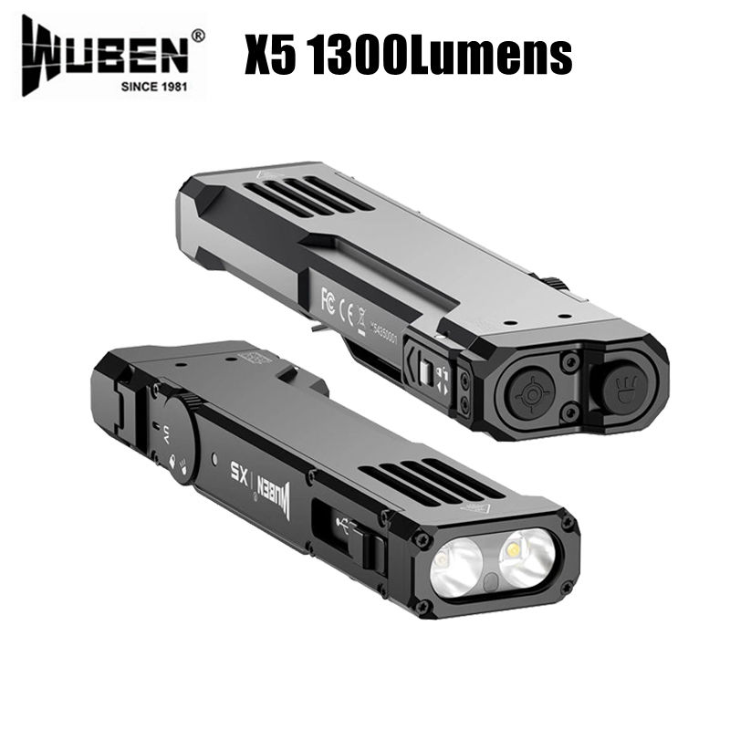 Edc Carry Flashlight - WUBEN X5 컴팩트 EDC 손전등 1300루멘
