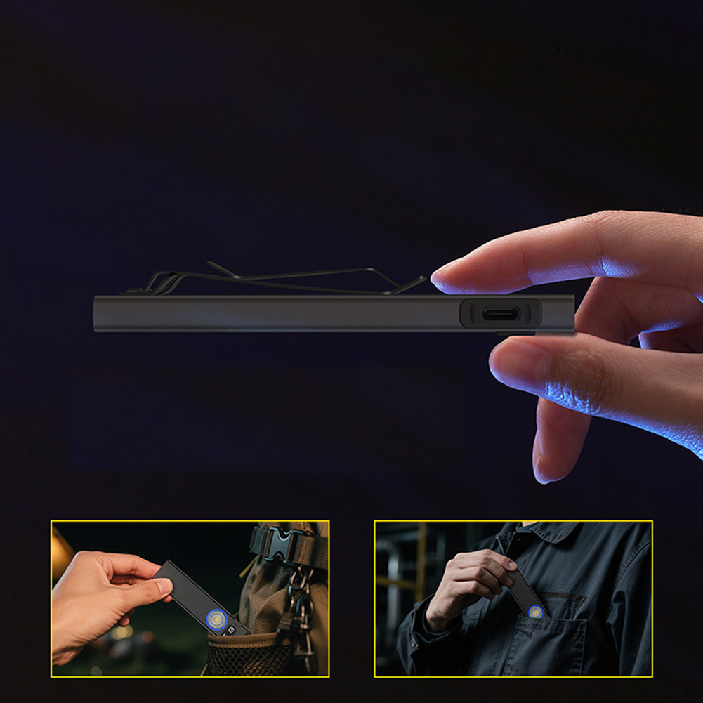 Edc Carry Clip - 650루멘 USB-C 충전식 EDC 손전등, 스트로브