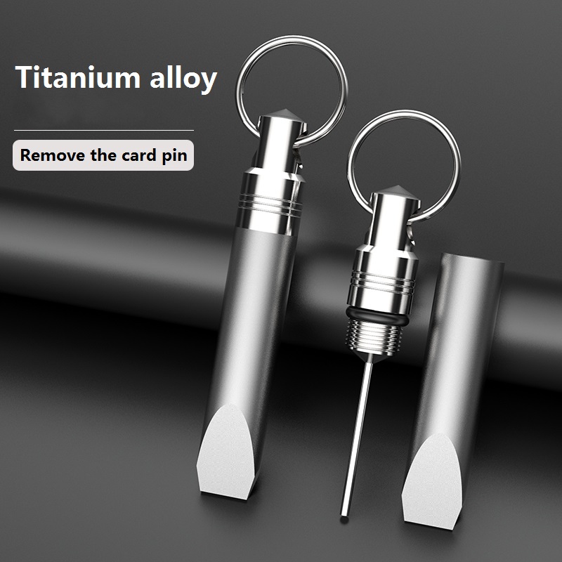 Titanium Pry Bar - 다기능 티타늄 합금 카드 바늘 키체인