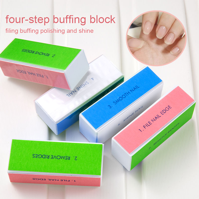 Nail File Titanium - 5/10pcs 네일 버퍼 블록 4 단계