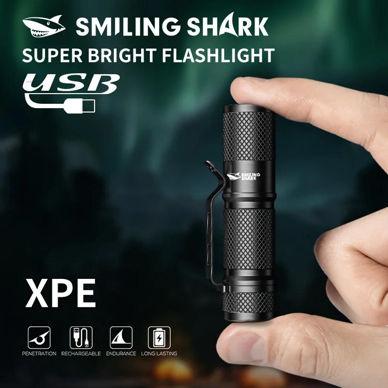 SMILING SHARK 초강력 미니 전술 LED 손전 - Edc Carry Flashlight 리뷰 및 가격