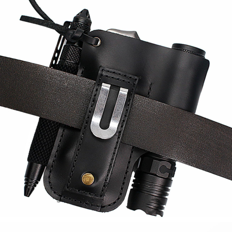 EDC 가죽 손전등 도구 홀스터 다기능 야외 전술 벨트 - Edc Carry Pouch 리뷰 및 가격