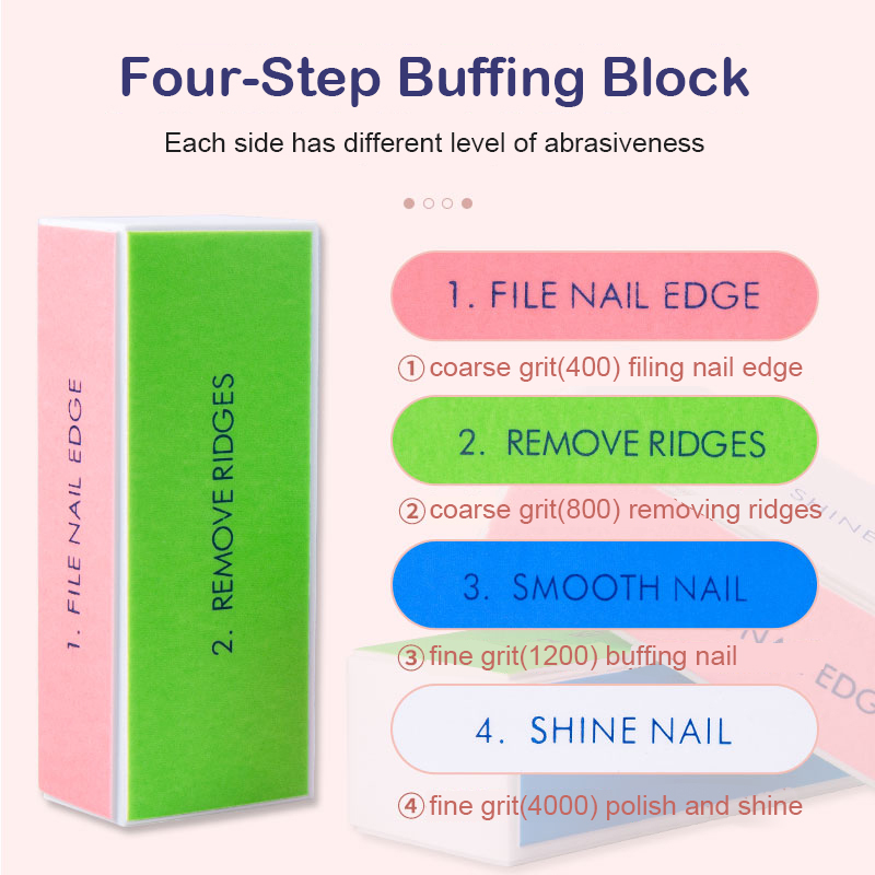 5/10pcs 네일 버퍼 블록 4 단계 다채로운 버핑  - Nail File Titanium 리뷰 및 가격